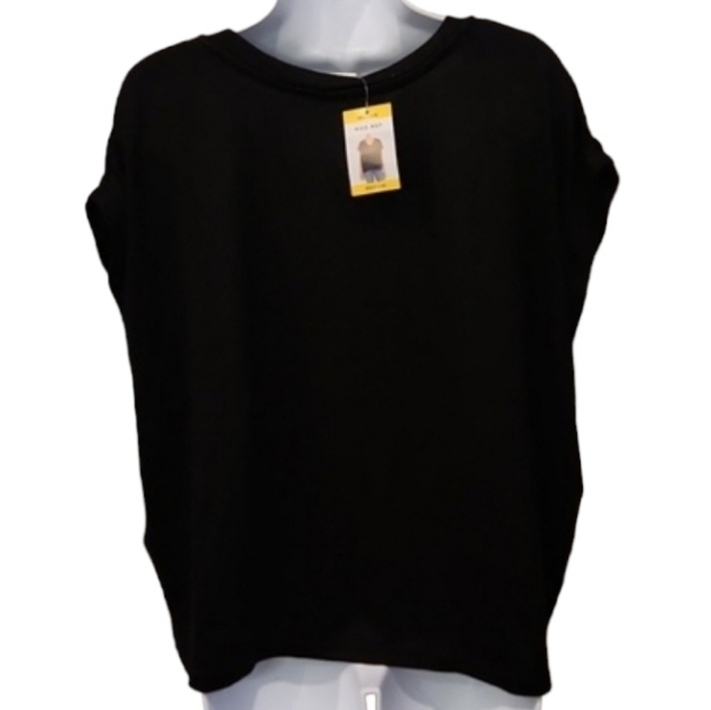 NWT Mod Ref Light Ribbed Rolled Sleeve Top - Picture 6 of 9